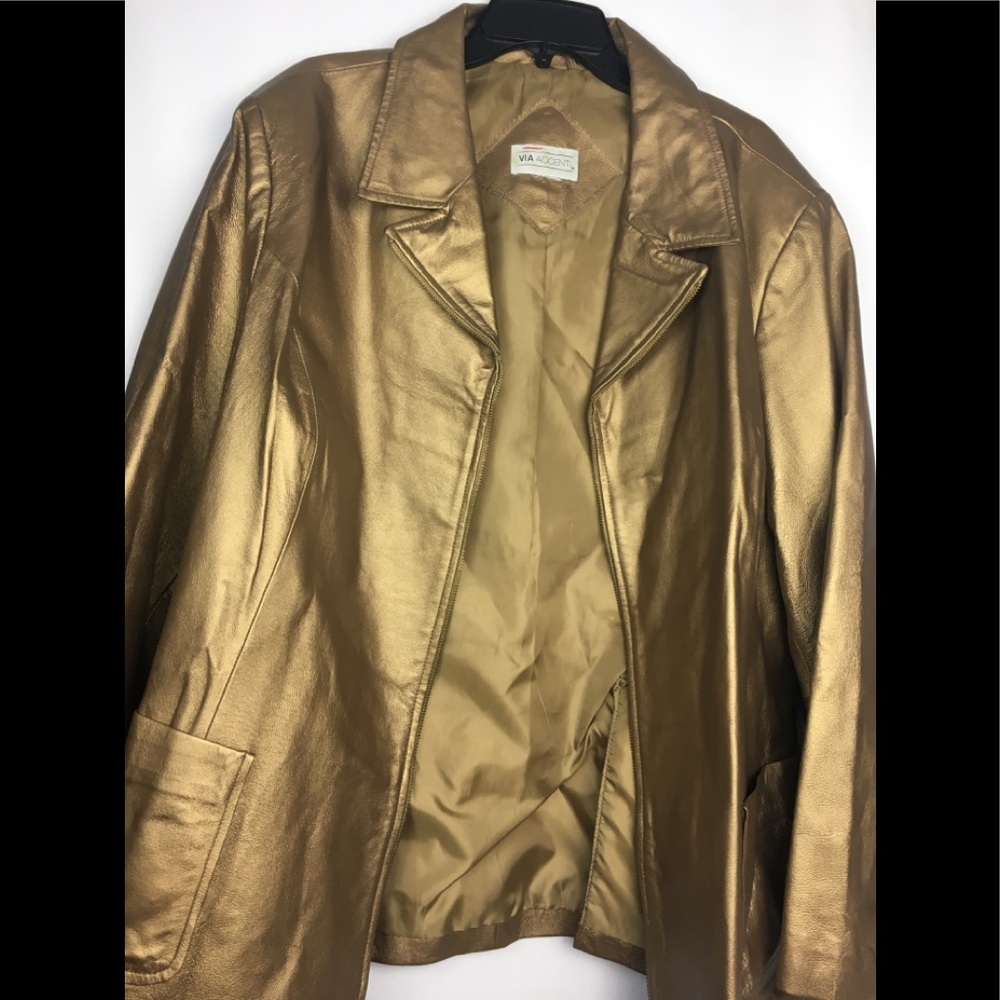 Vintage Via Accenti  100% Leather Jacket